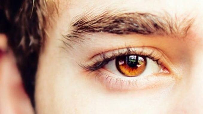 blond hair amber eyes