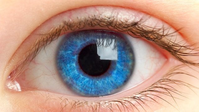 Ojos azules brillantes