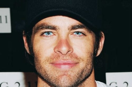 chris pine blauwe ogen