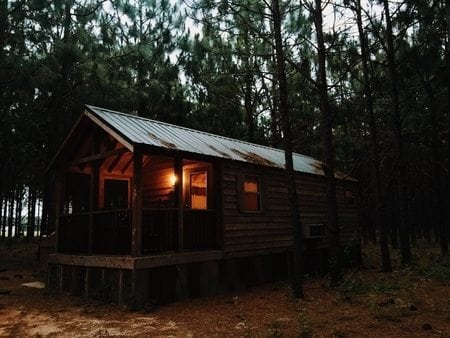 cabin in woods lumberjacks