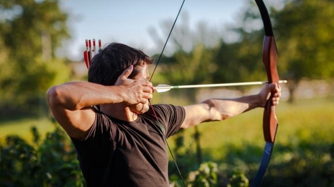 man using archery as a hobby to fight depression