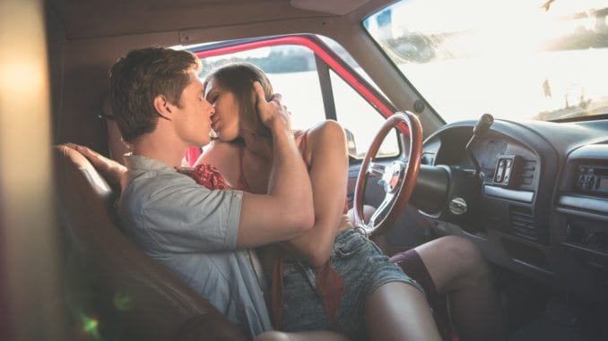 first kiss tips man in a car with woman