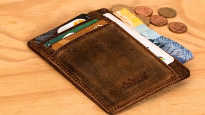 leather wallet with money