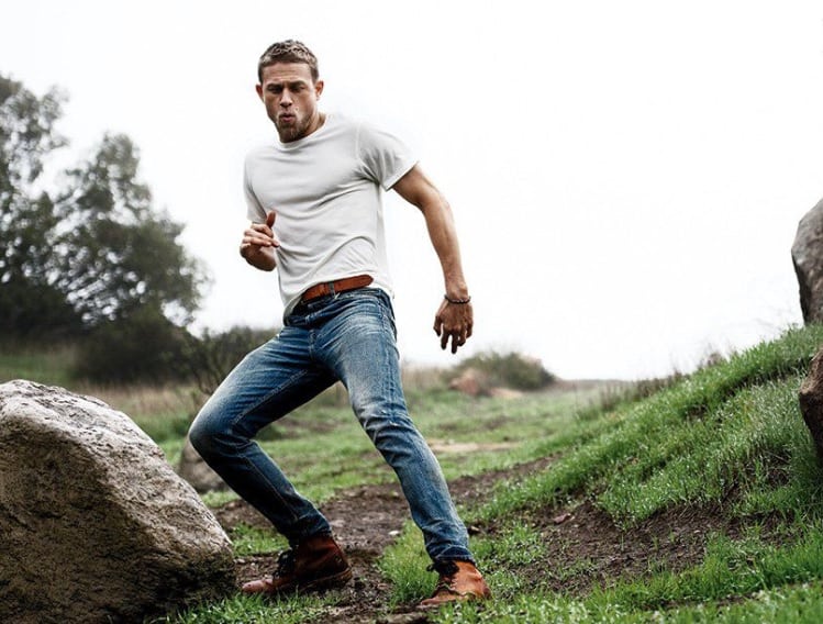 Download Get Your Rugged on with a Classic White T-Shirt and Jeans ...