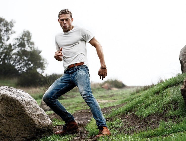 white t shirt with denim shirt