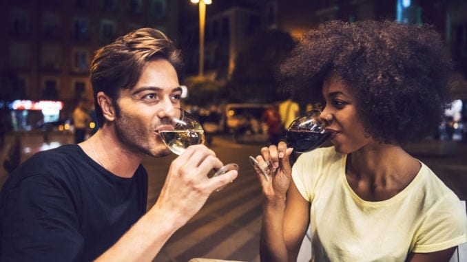 couple drinking alcohol 