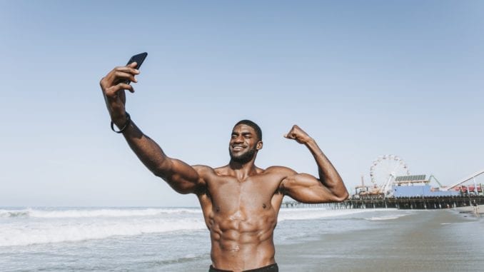 sexy black man selfie